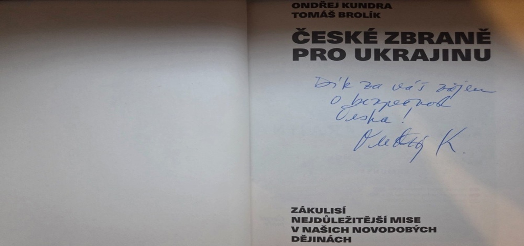 Ondřej Kundra, Tomáš Brolík - nová kniha: České zbraně pro Ukrajinu