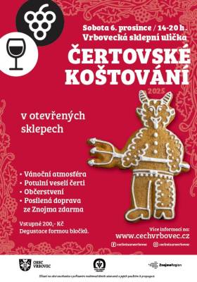 Čertovské koštování 2025 pozvánka (foto Cech vinařů Vrbovec).