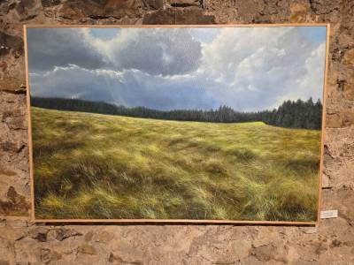 Hrad Točník červenec 2025 - výstava obrazů Lucie Novotné (foto redakce).