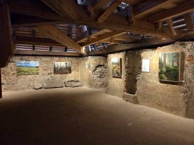 Hrad Točník červenec 2025 - výstava obrazů Lucie Novotné (foto redakce).