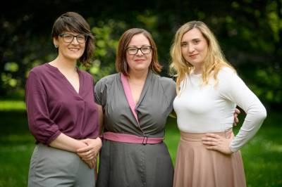 Marta Martinová, Jana Koláříková a Klára Kadár z Hnutí Kruh (foto archiv hnutí).
